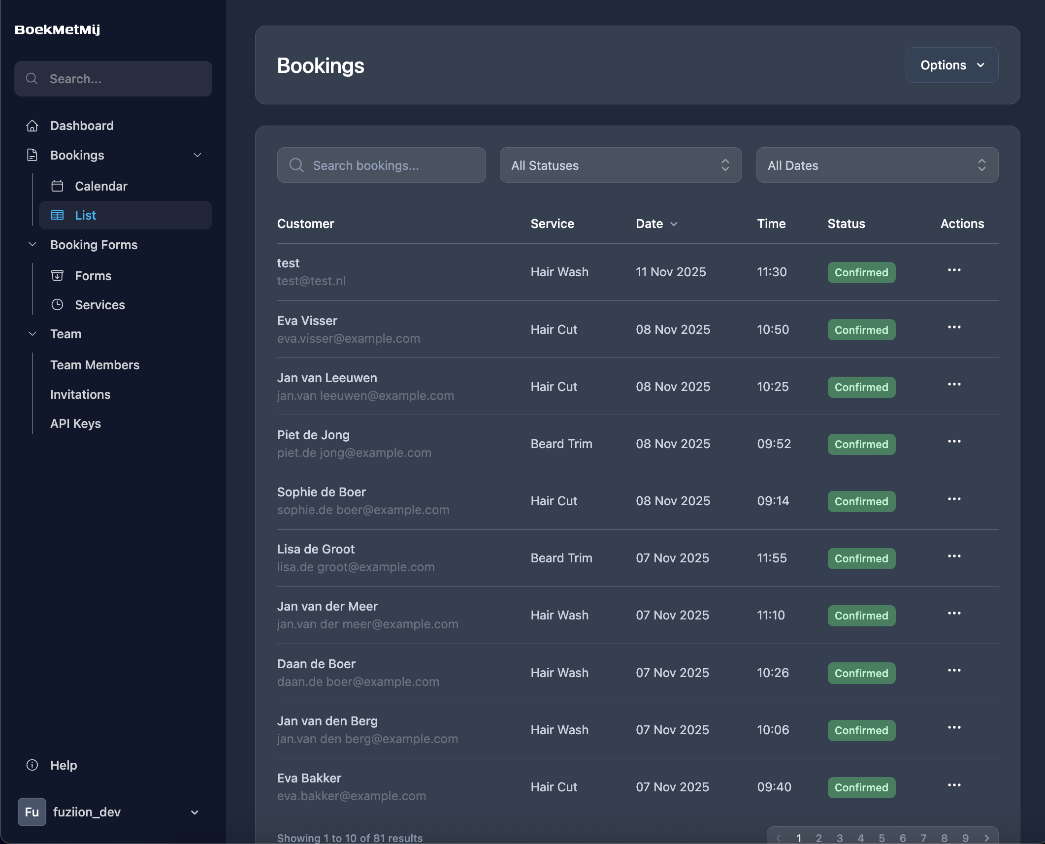 Dashboard Screenshot